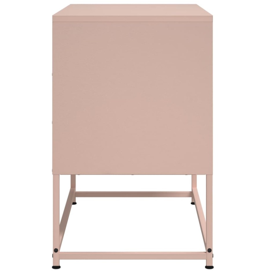 Mueble para TV de acero rosa 68,5x39x60,5