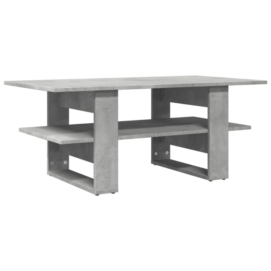 Mesa de centro madera de ingeniería gris hormigón 102x55x42
