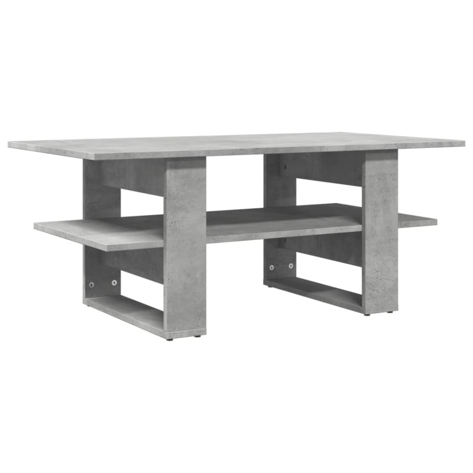Mesa de centro madera de ingeniería gris hormigón 102x55x42