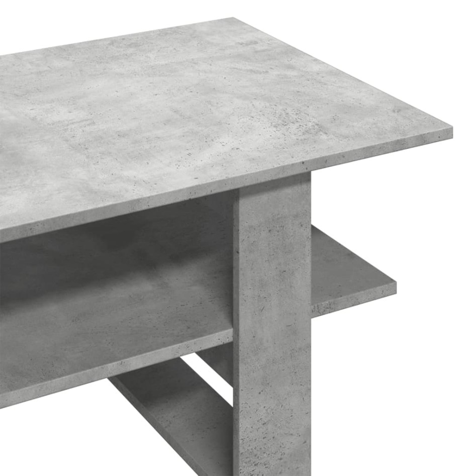 Mesa de centro madera de ingeniería gris hormigón 102x55x42