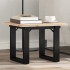 Mesa de centro marco O madera maciza pino y acero 50x50x35