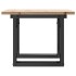 Mesa de centro marco O madera maciza pino y acero 50x50x35