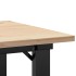 Mesa de centro marco O madera maciza pino y acero 50x50x35