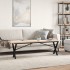 Mesa de centro marco X madera maciza pino y acero 160x40x45