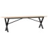 Mesa de centro marco X madera maciza pino y acero 160x40x45