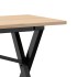 Mesa de centro marco X madera maciza pino y acero 160x40x45