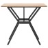 Mesa de comedor marco Y madera maciza pino y acero 80x80x75