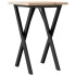 Mesa de comedor marco X madera maciza pino y acero