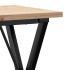 Mesa de comedor marco X madera maciza pino y acero