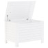 Caja de almacenaje y tapa RANA madera maciza blanca 80x49x54