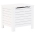 Caja de almacenaje y tapa RANA madera maciza blanca 60x49x54