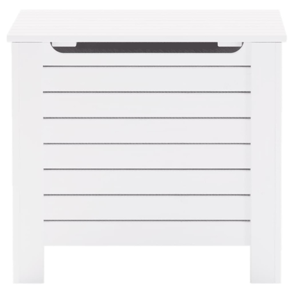 Caja de almacenaje y tapa RANA madera maciza blanca 60x49x54