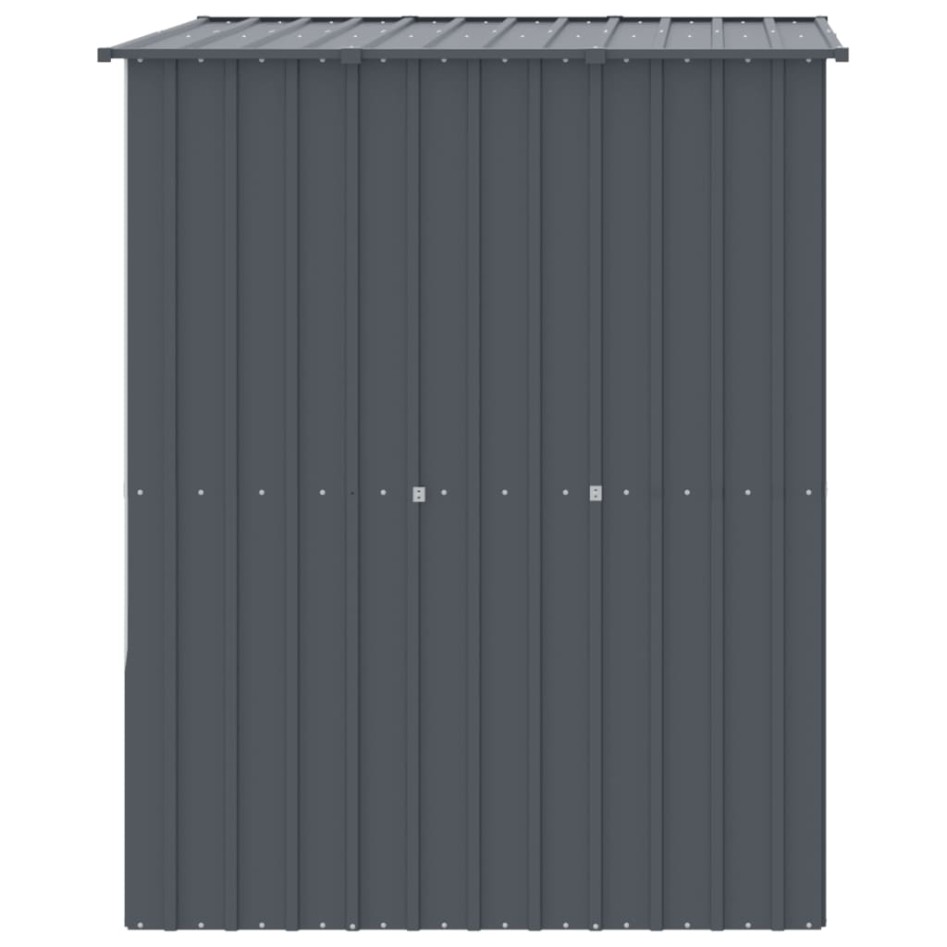 Caseta perros con tejado acero galvanizado gris 165x153x181