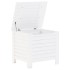 Caja de almacenaje y tapa RANA madera maciza blanca 60x49x54