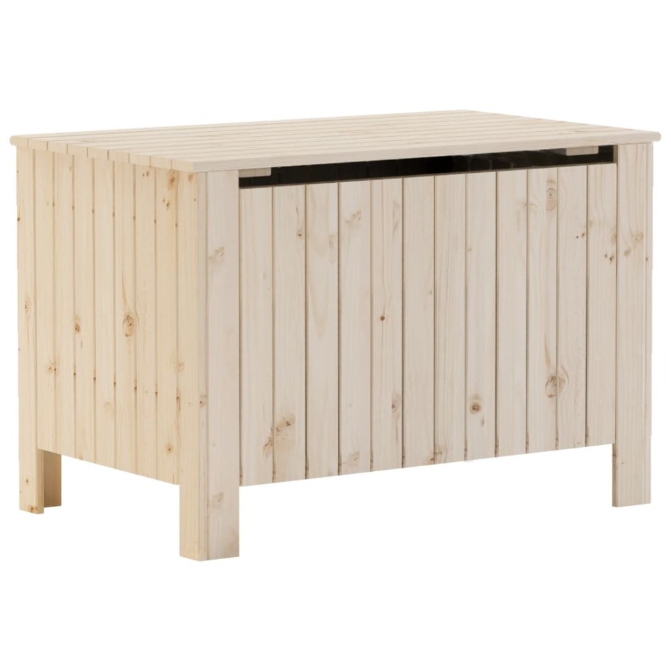 Caja de almacenaje con tapa RANA madera maciza pino 80x49x54