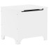 Caja de almacenaje y tapa RANA madera maciza blanca 60x49x54