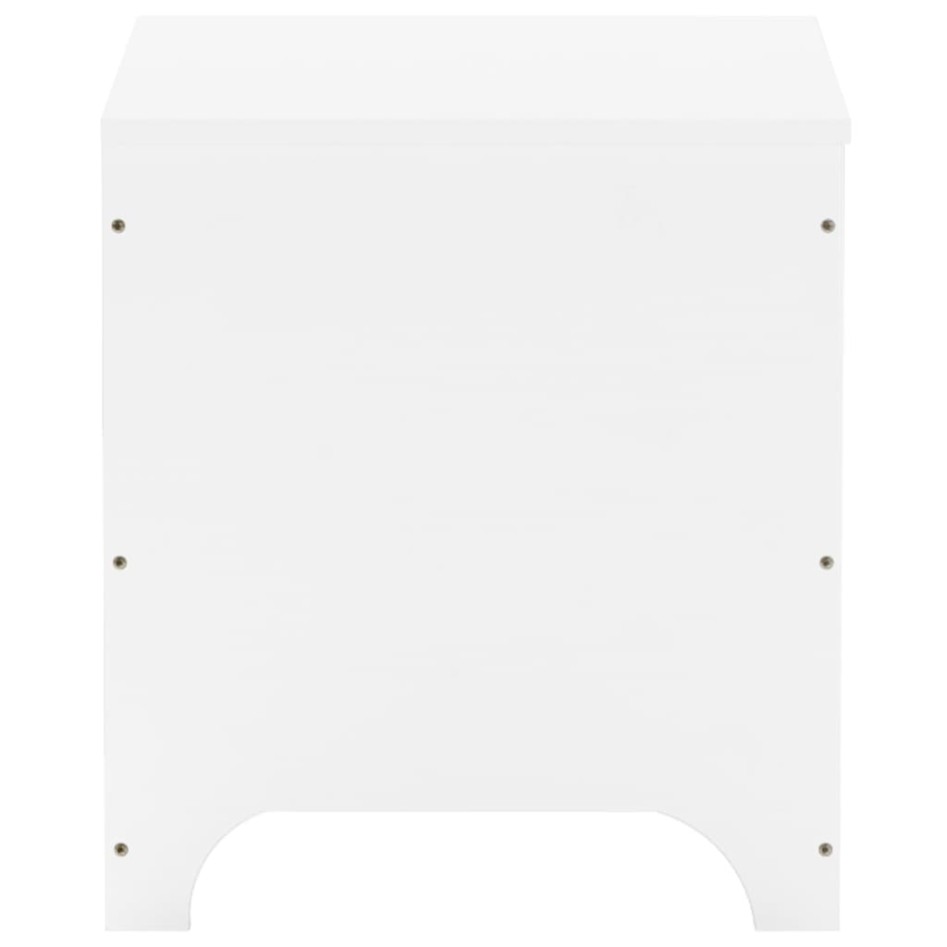 Caja de almacenaje y tapa RANA madera maciza blanca 60x49x54