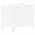 Caja de almacenaje y tapa RANA madera maciza blanca 60x49x54