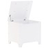 Caja de almacenaje y tapa RANA madera maciza blanca 60x49x54