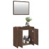 Set de muebles baño 2 pzas madera contrachapada marrón