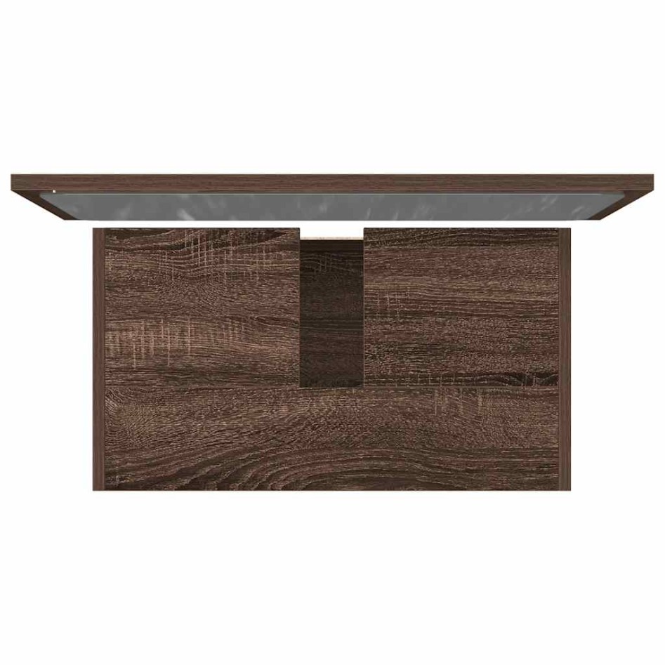 Set de muebles baño 2 pzas madera contrachapada marrón