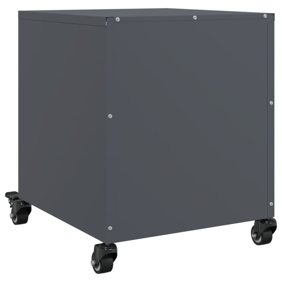 Mesitas de noche 2 unidades acero gris antracita 36x39x43,5