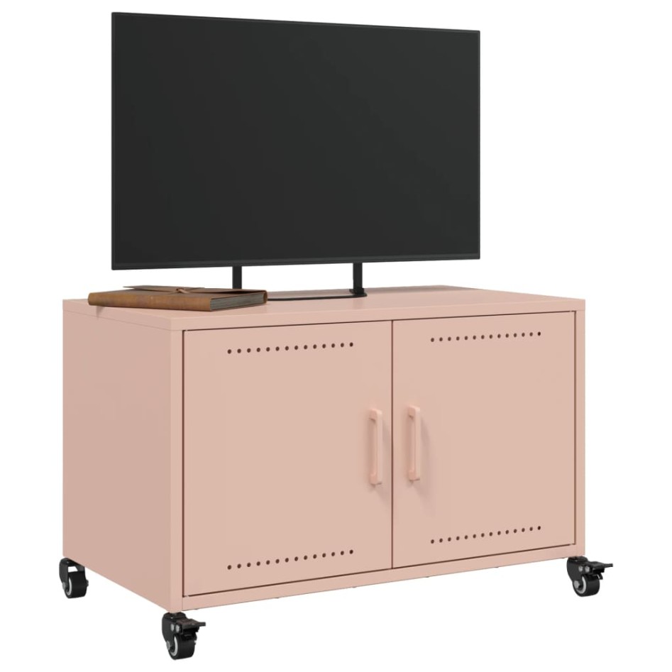 Mueble para TV acero laminado en frío rosa 68x39x43,5