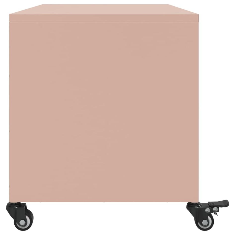 Mueble para TV acero laminado en frío rosa 68x39x43,5