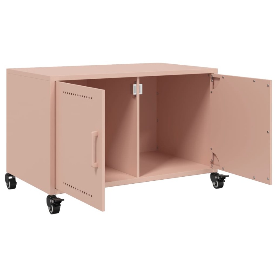 Mueble para TV acero laminado en frío rosa 68x39x43,5