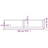 Tablero de mesa madera maciza borde natural 180x40x(2-6)
