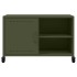 Mueble de TV de acero verde oliva 68x39x43,5