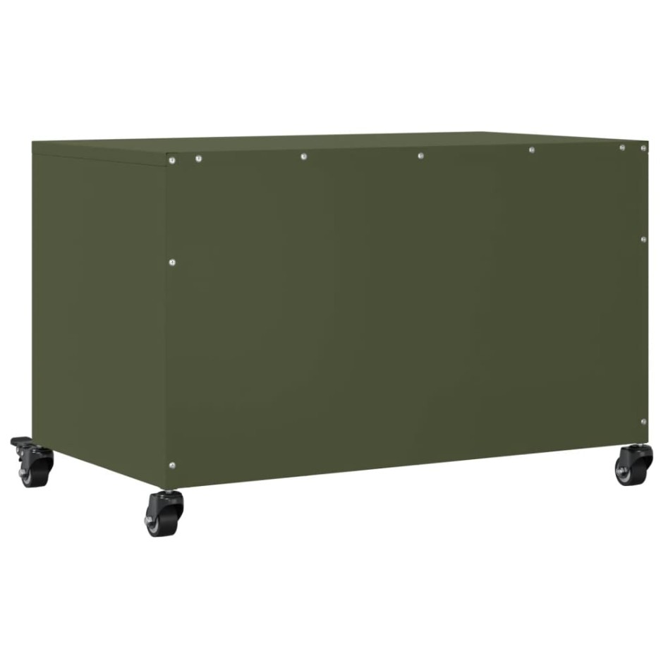 Mueble de TV de acero verde oliva 68x39x43,5