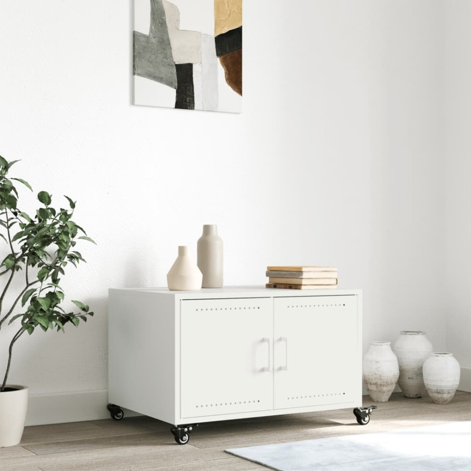 Mesa de centro acero blanco 68x50x43,5