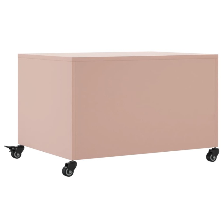 Mesa de centro acero rosa 68x50x43,5