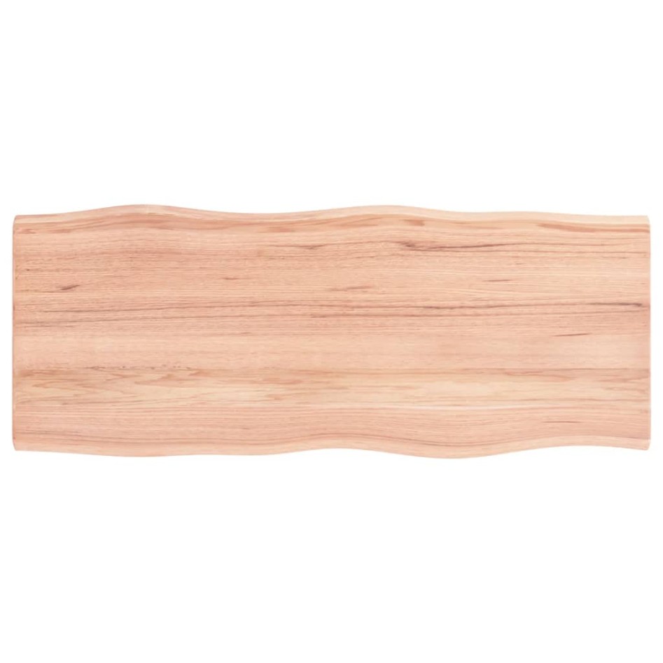 Tablero mesa madera tratada roble borde natural 100x40x2