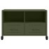 Mueble de TV de acero verde oliva 68x39x43,5