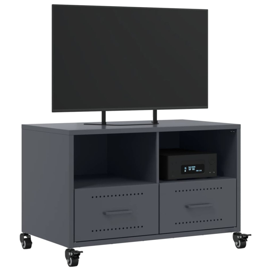 Mueble para TV acero laminado en frío antracita 68x39x43,5
