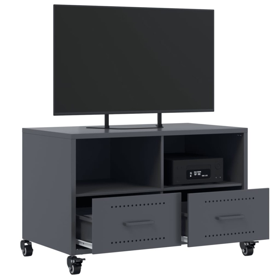 Mueble para TV acero laminado en frío antracita 68x39x43,5