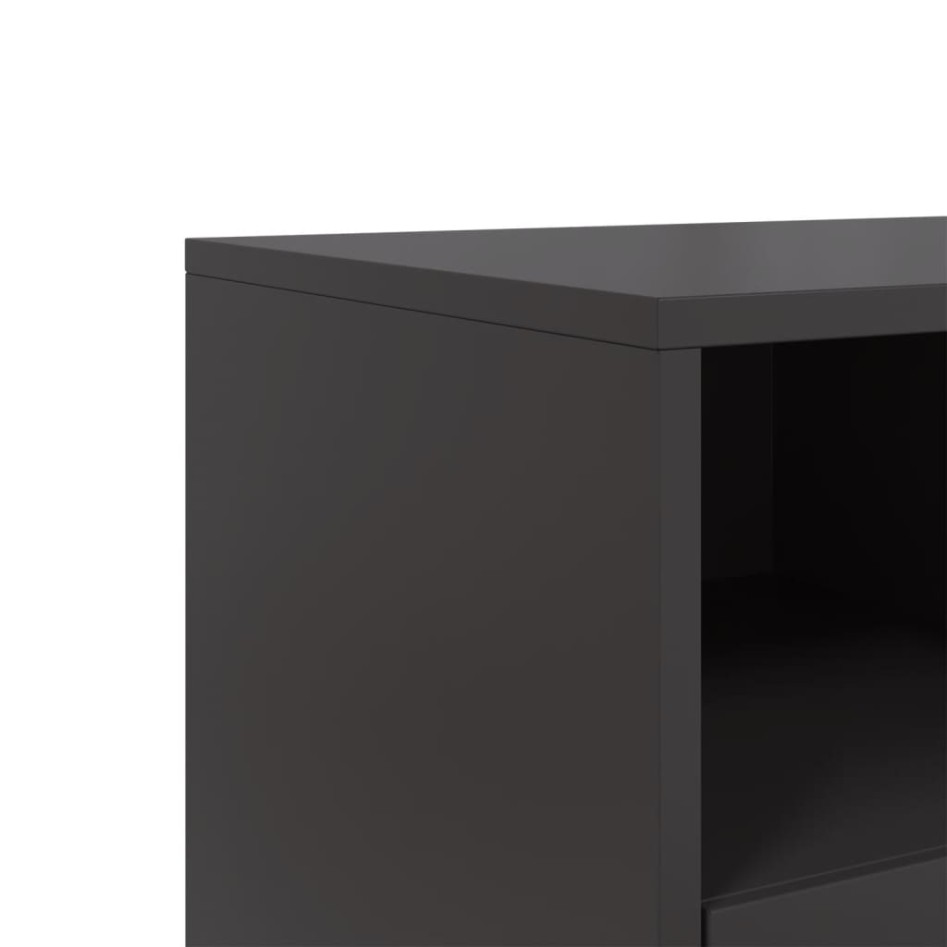 Mueble de TV acero negro 68x39x43,5