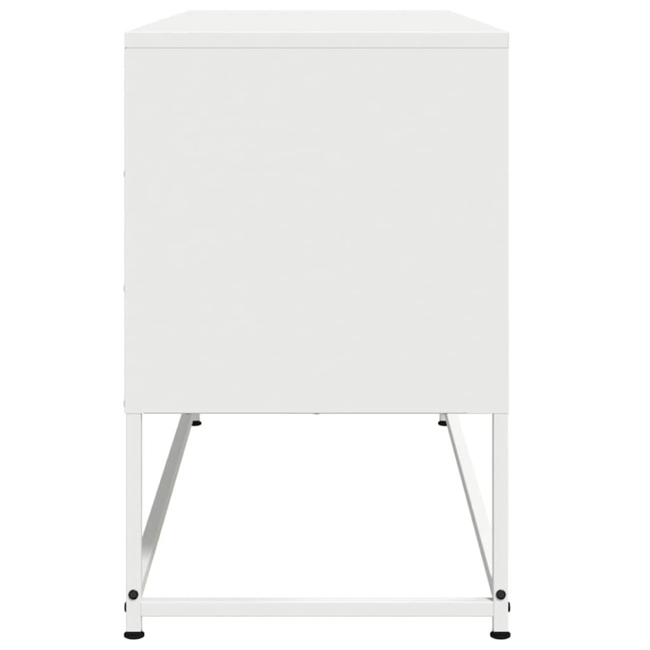 Mueble para TV de acero blanco 100,5x39x60,5