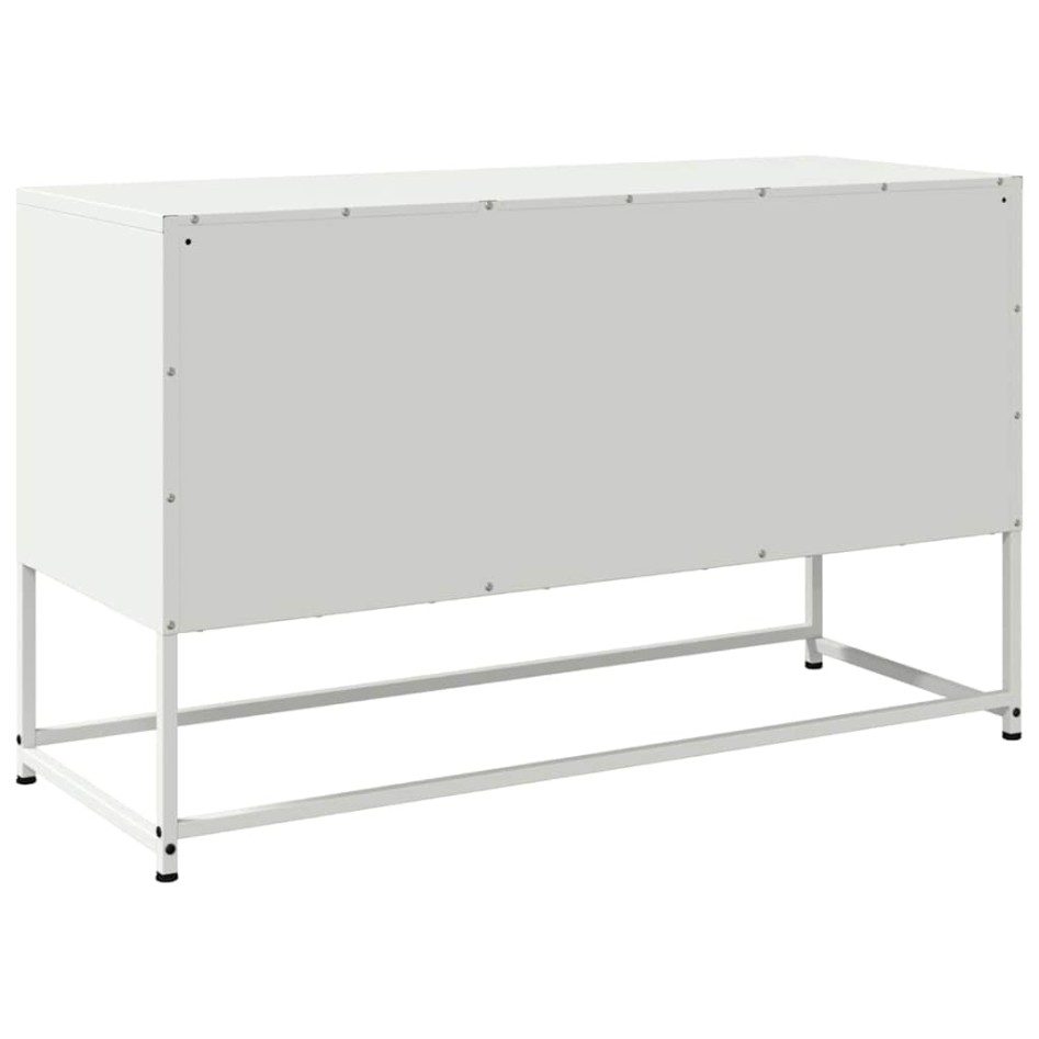 Mueble para TV de acero blanco 100,5x39x60,5