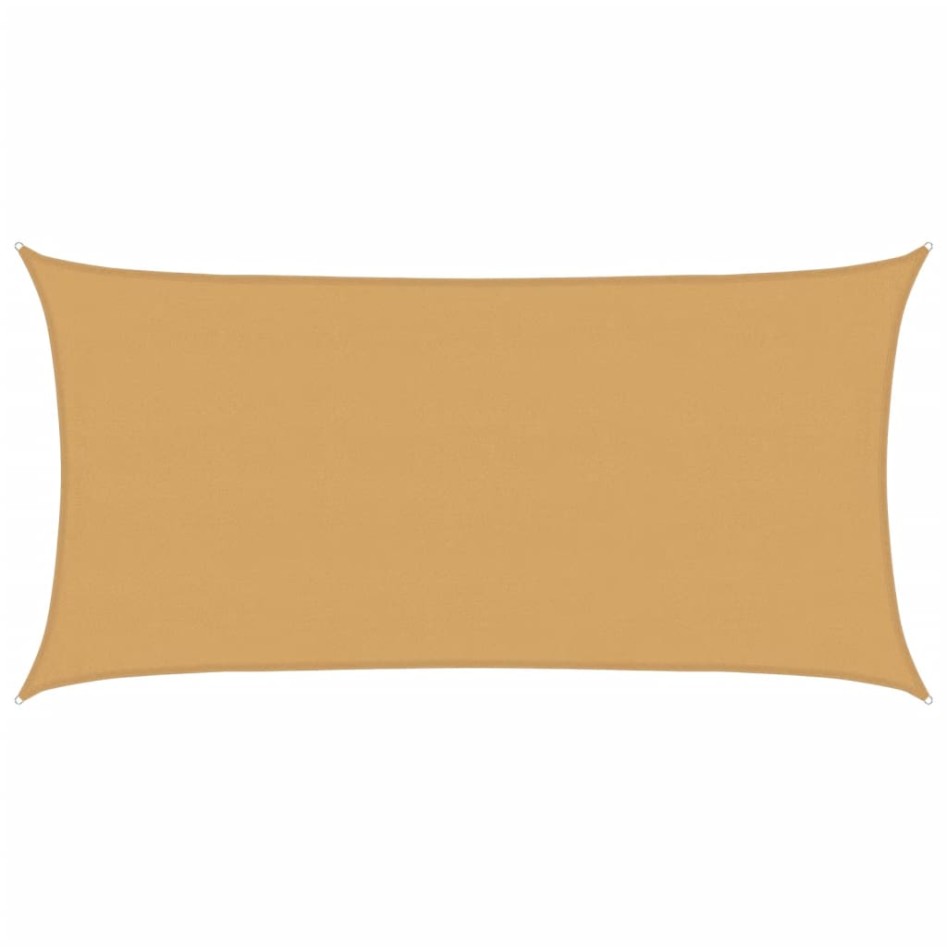 Toldo de vela rectangular HDPE arena 160 g/m² 4x7