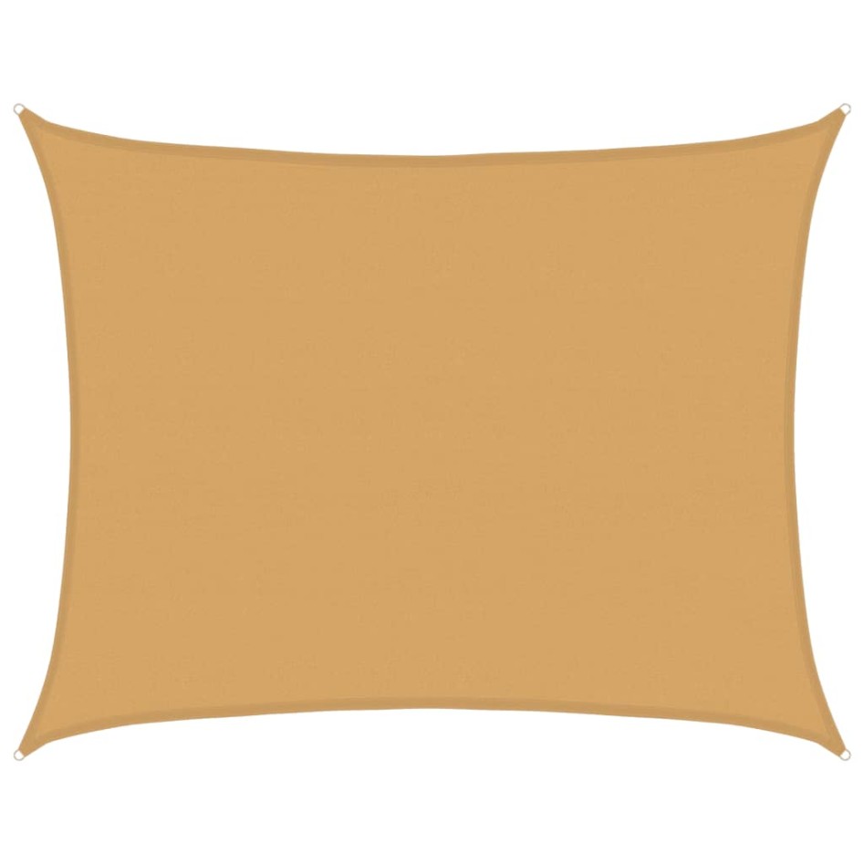 Toldo de vela rectangular HDPE arena 160 g/m² 6x7