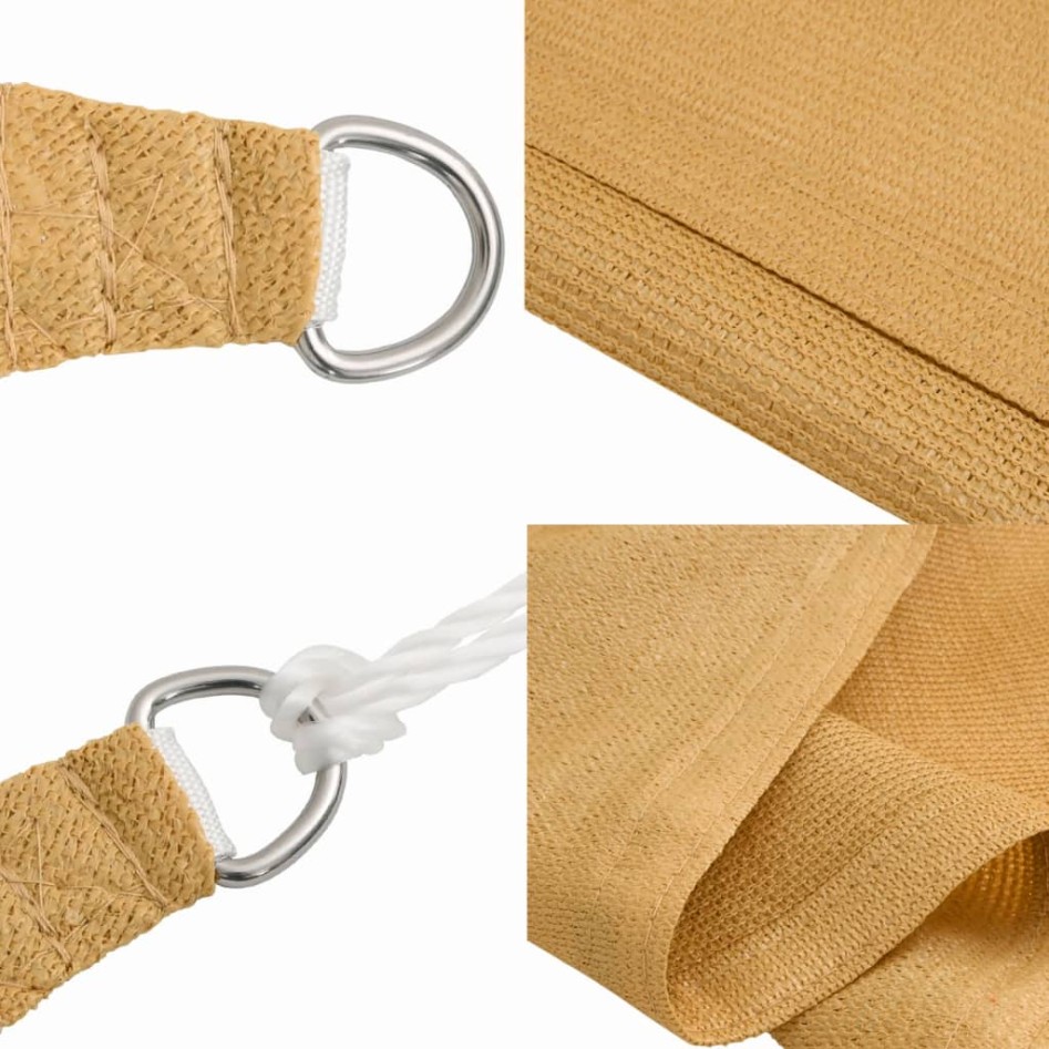 Toldo de vela rectangular HDPE arena 160 g/m² 6x7