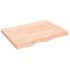 Estante de pared madera maciza roble sin tratar 80x60x(2-6)