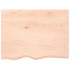 Estante de pared madera maciza roble sin tratar 80x60x(2-6)