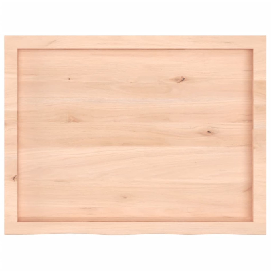 Estante de pared madera maciza roble sin tratar 80x60x(2-6)