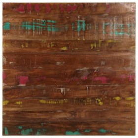 Tablero de mesa cuadrado madera maciza reciclada 70x70x2,5