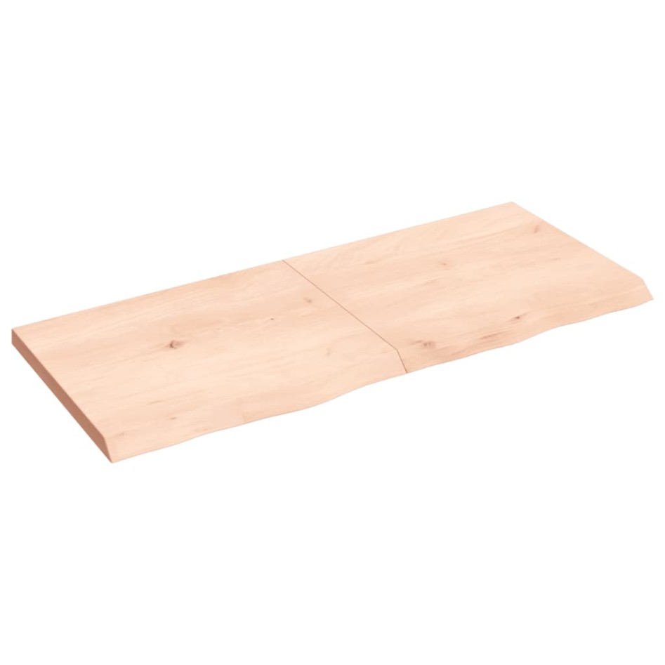 Encimera de baño madera maciza sin tratar 120x50x(2-4)