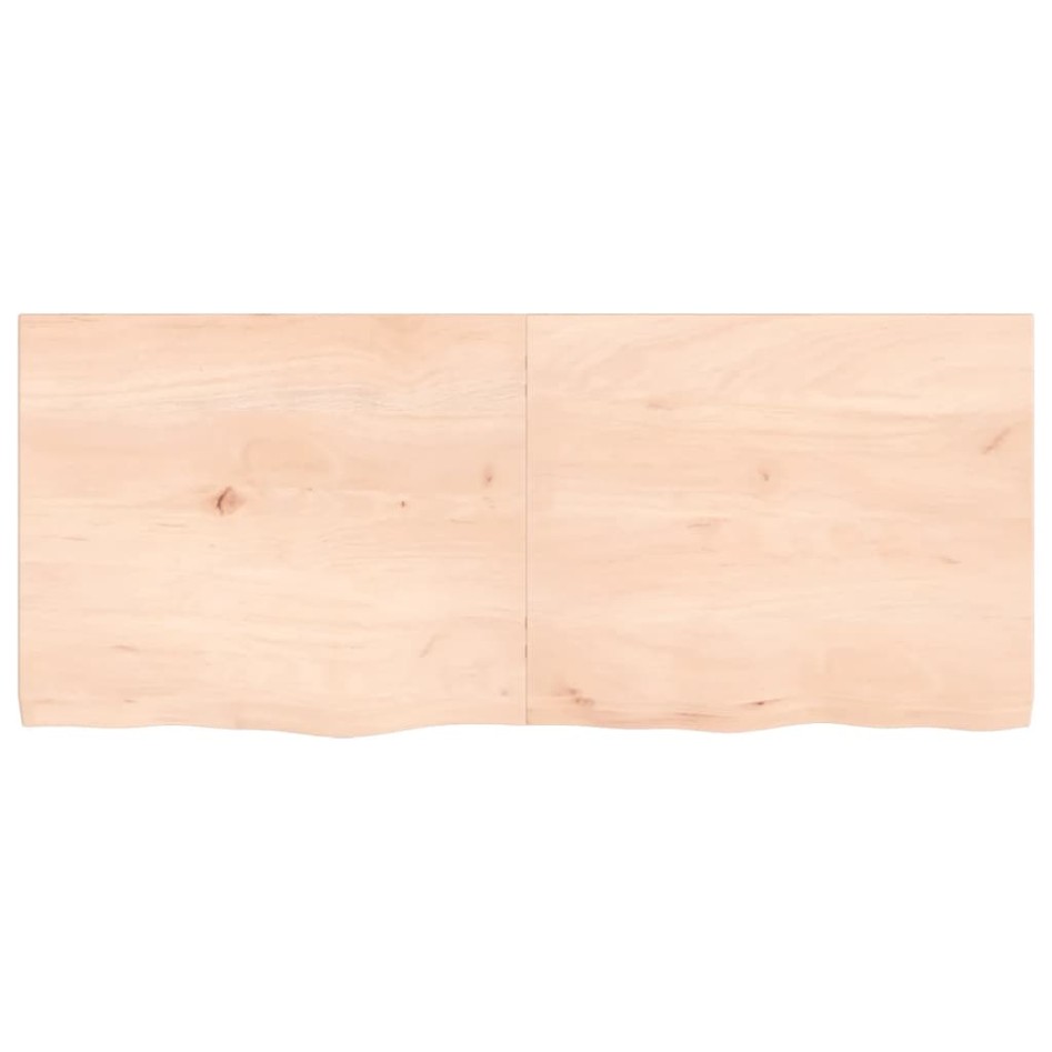 Encimera de baño madera maciza sin tratar 120x50x(2-4)